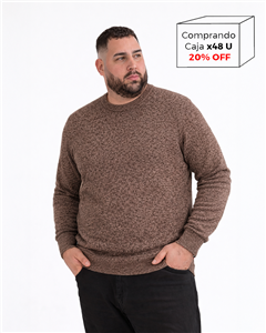P8106 - Sweater Escote Redondo Mouline TALLE ESPECIAL